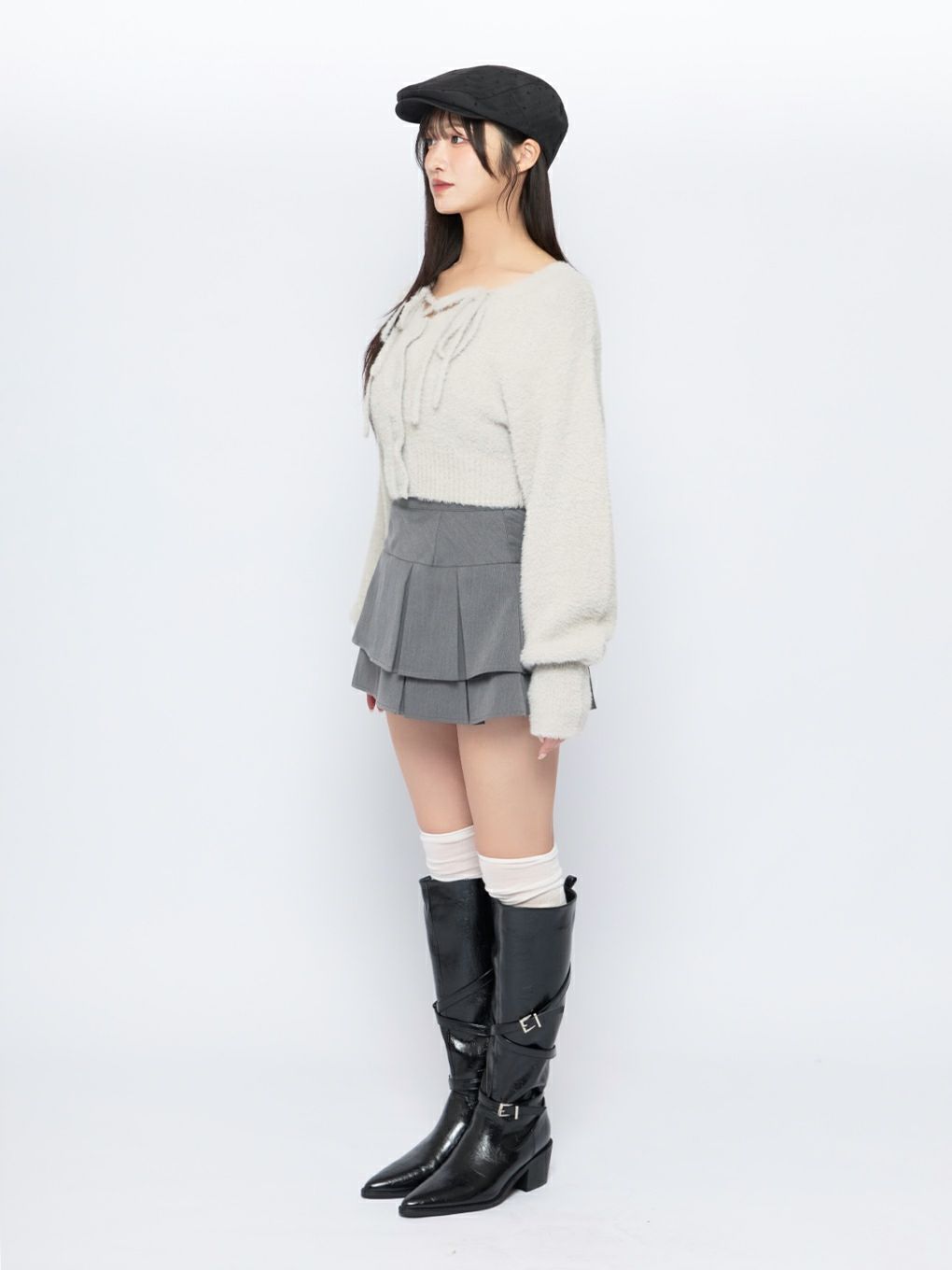 【BUBBLES】ダブルプリーツスカパン