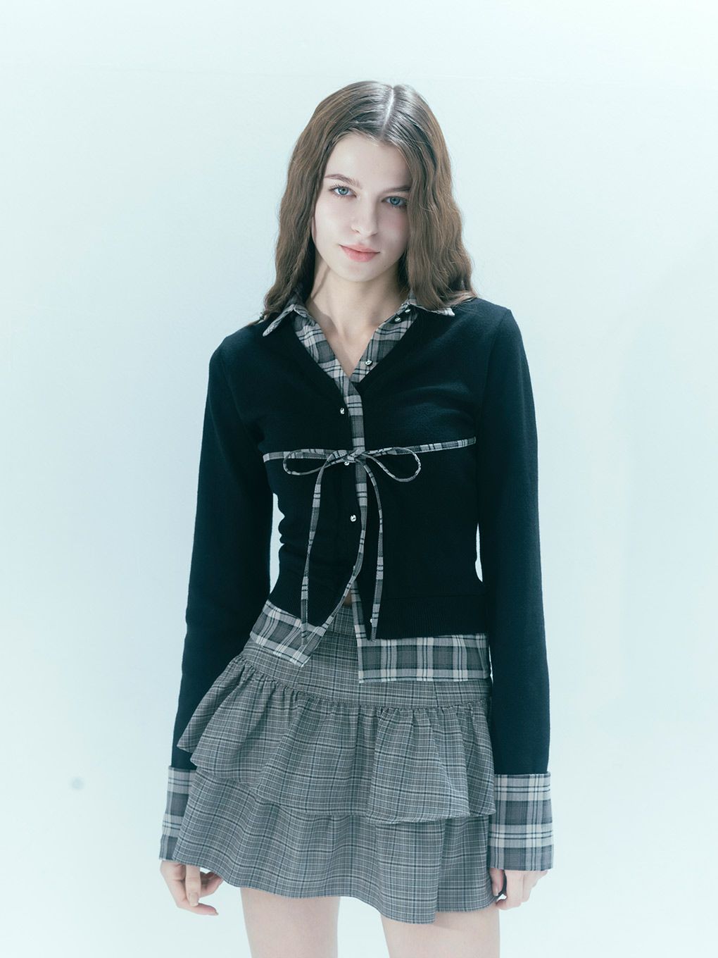 【BUBBLES】レイヤードスクールニット