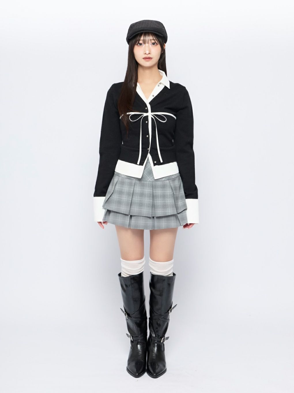 【BUBBLES】レイヤードスクールニット