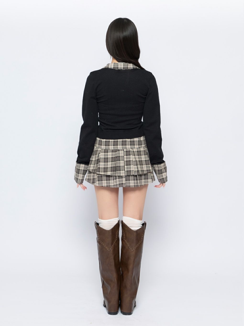 【BUBBLES】レイヤードスクールニット