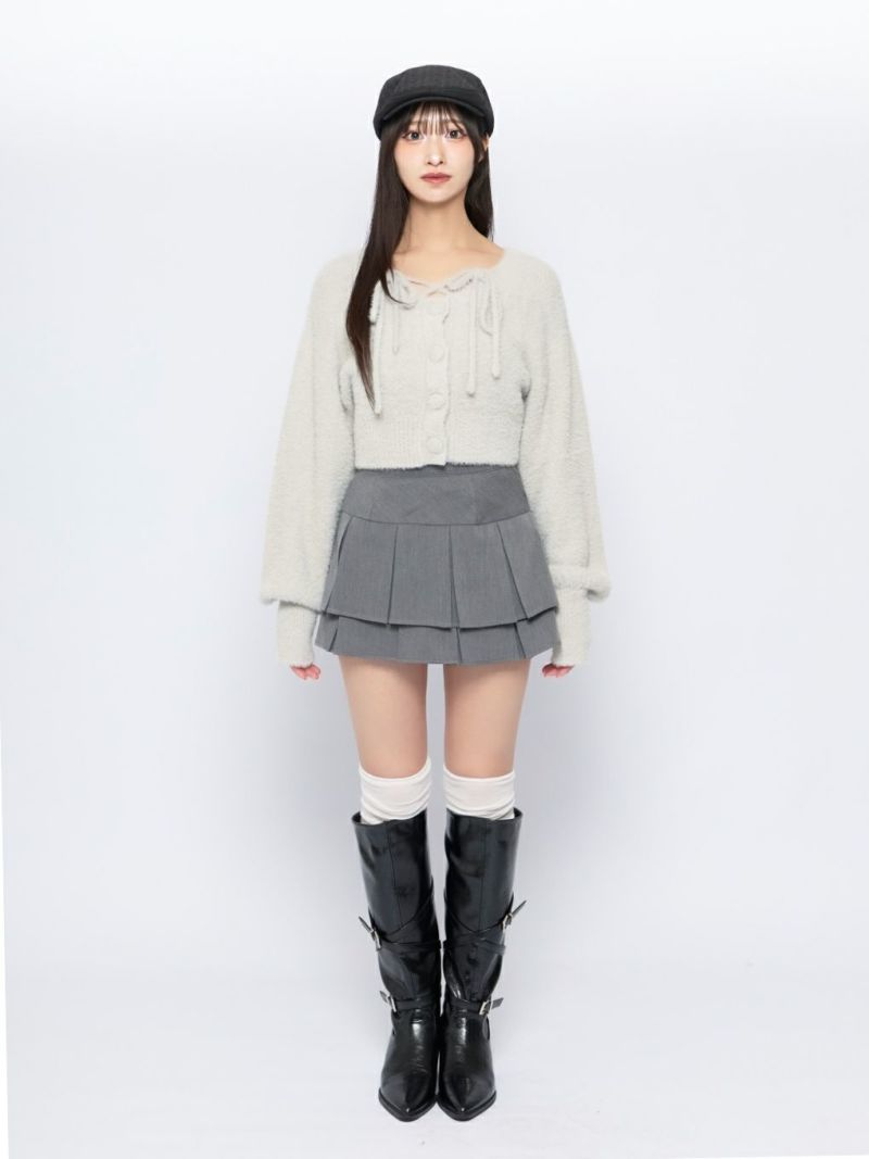 bubbles バブルス クロップドシャギーカーディガン BUBBLES】クロップドシャギーカーディガン | sparkling mall online store