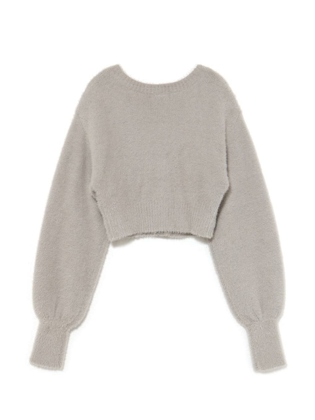 【BUBBLES】クロップドシャギーカーディガン