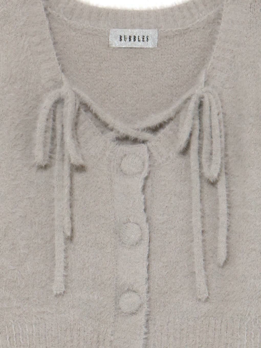 【BUBBLES】クロップドシャギーカーディガン