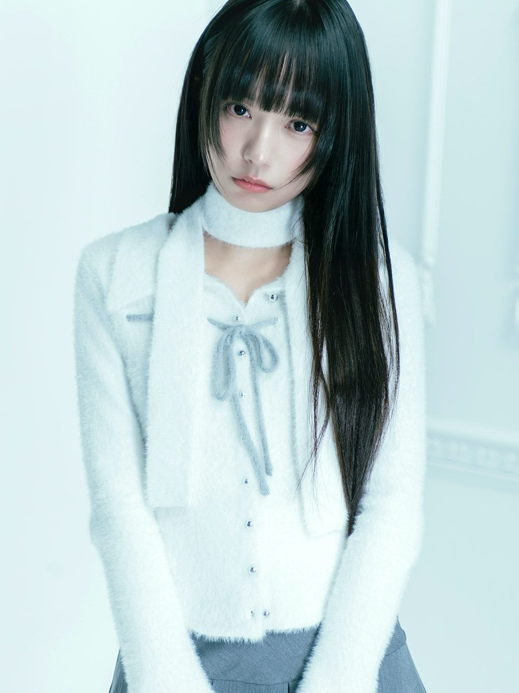 【BUBBLES】シャギーニットシャツ