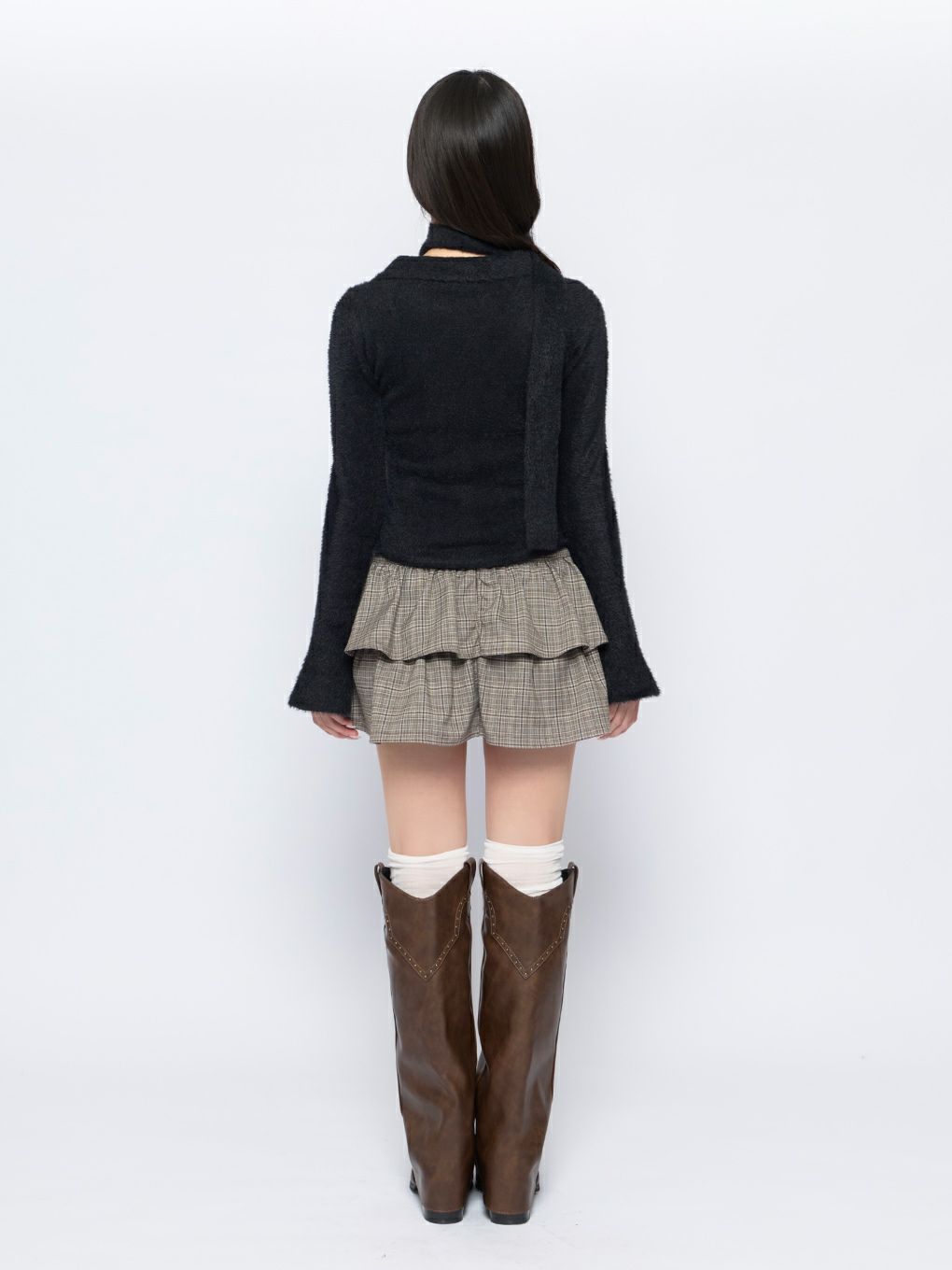 【BUBBLES】シャギーニットシャツ