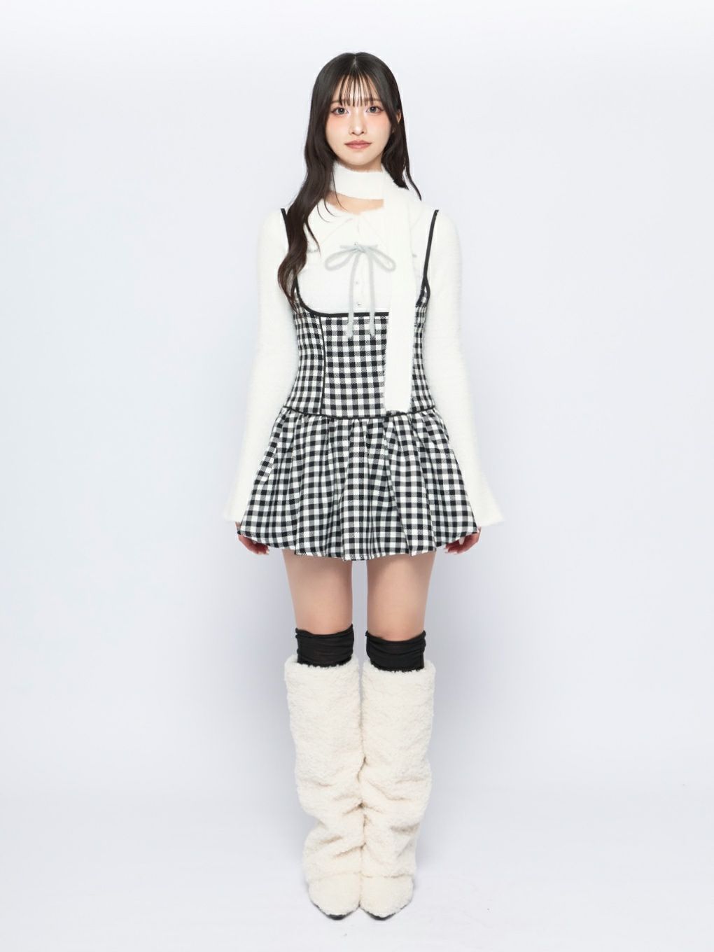 【BUBBLES】シャギーニットシャツ