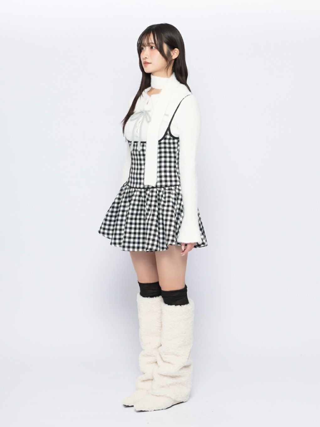 【BUBBLES】シャギーニットシャツ