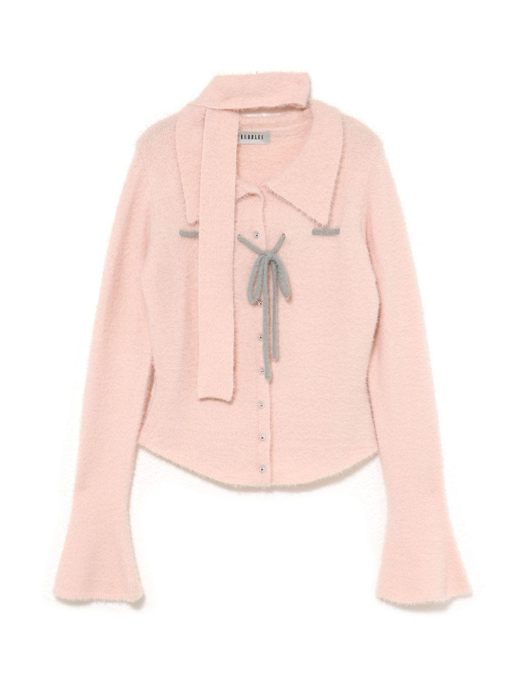 【BUBBLES】シャギーニットシャツ