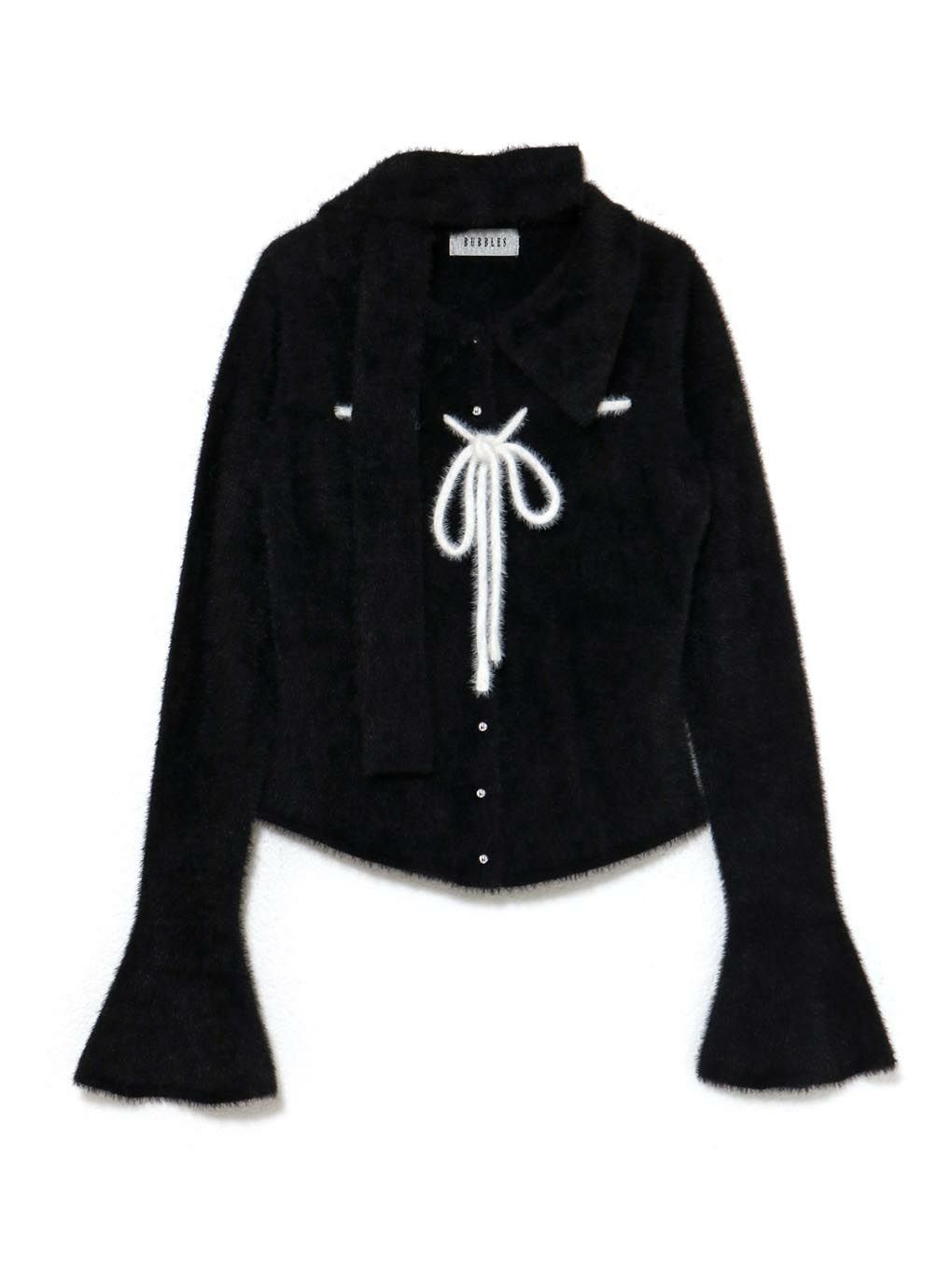 【BUBBLES】シャギーニットシャツ