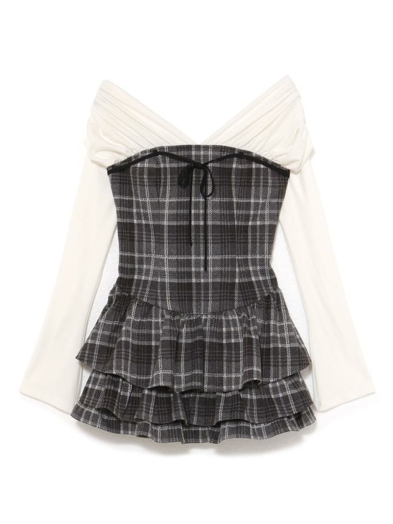 BUBBLES】チェックレイヤードワンピース | sparkling mall online store