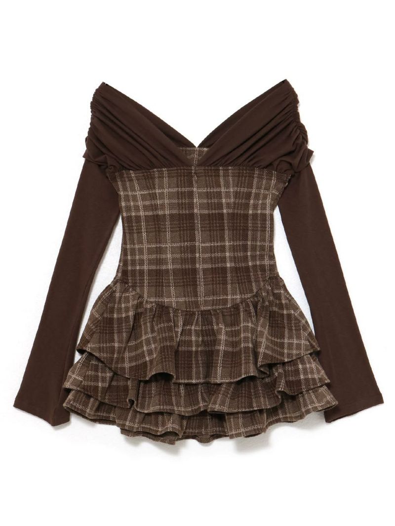 BUBBLES】チェックレイヤードワンピース | sparkling mall online store