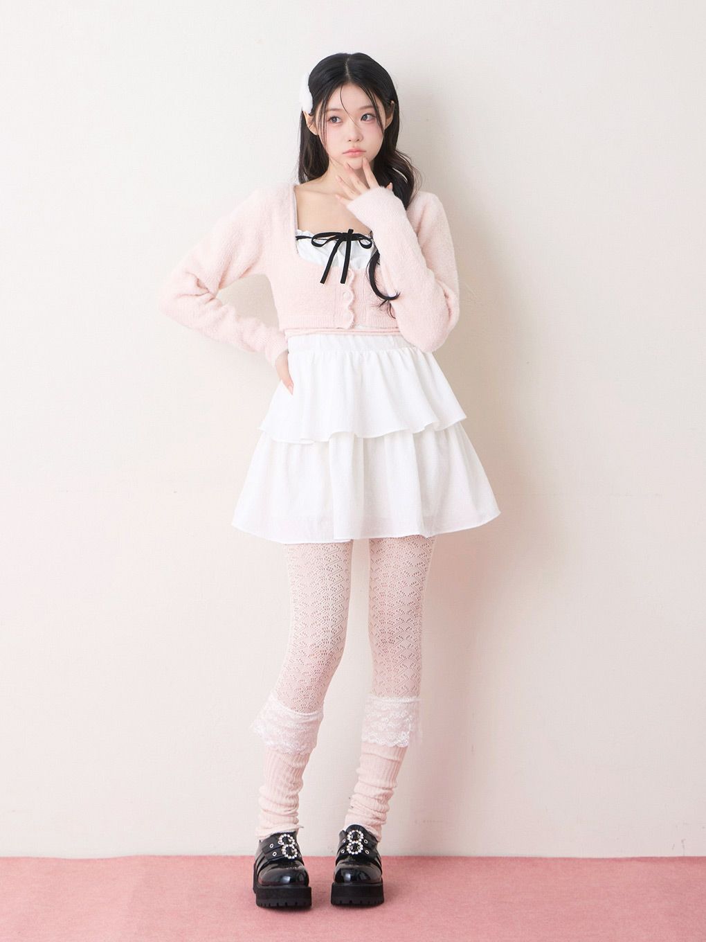 【BUBBLES】レイヤードティアードワンピース