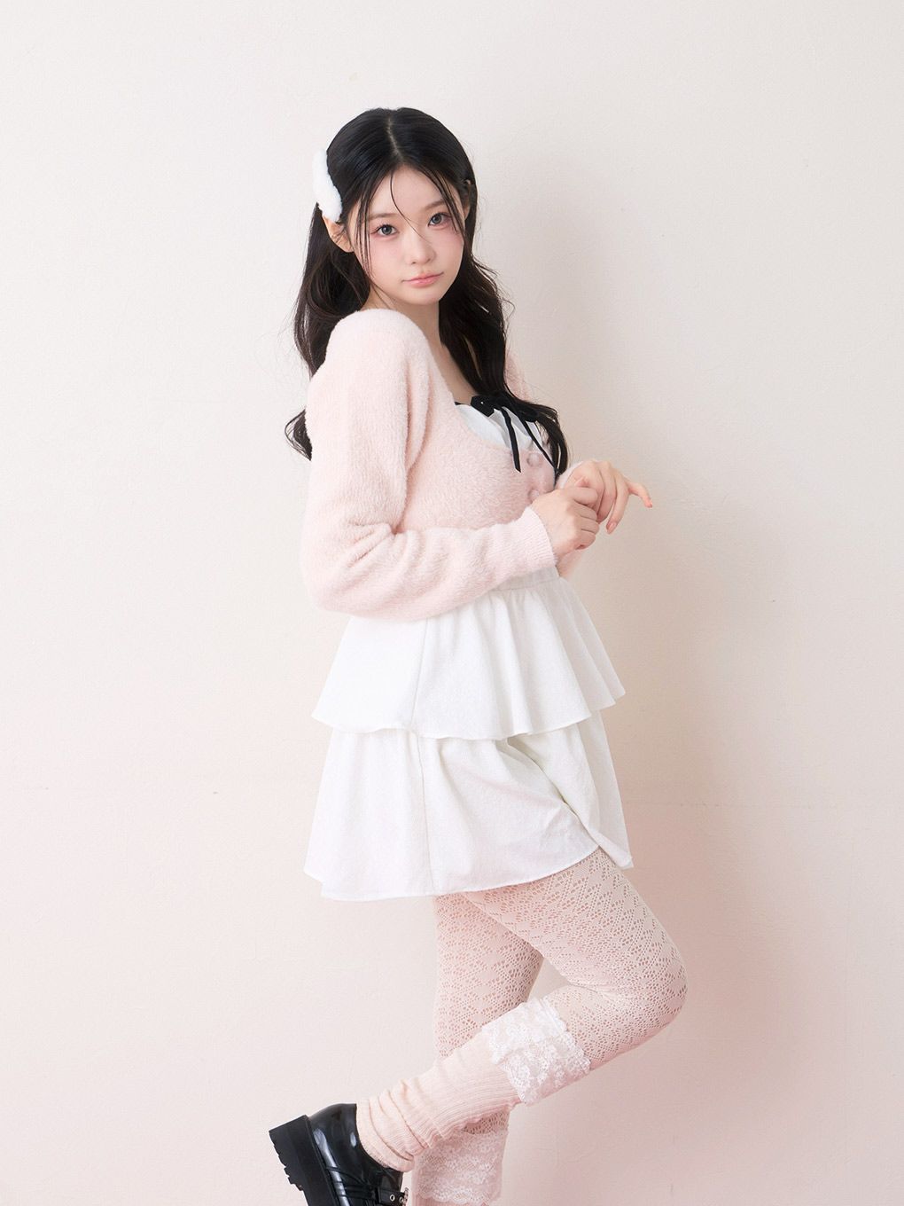 【BUBBLES】レイヤードティアードワンピース