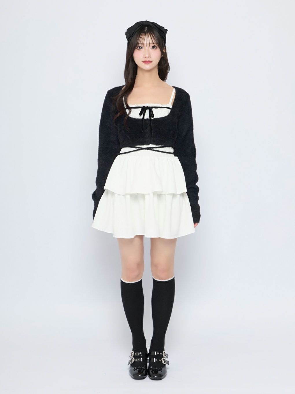 【BUBBLES】レイヤードティアードワンピース