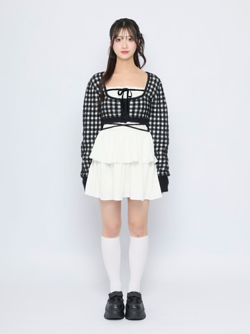 【BUBBLES】レイヤードティアードワンピース