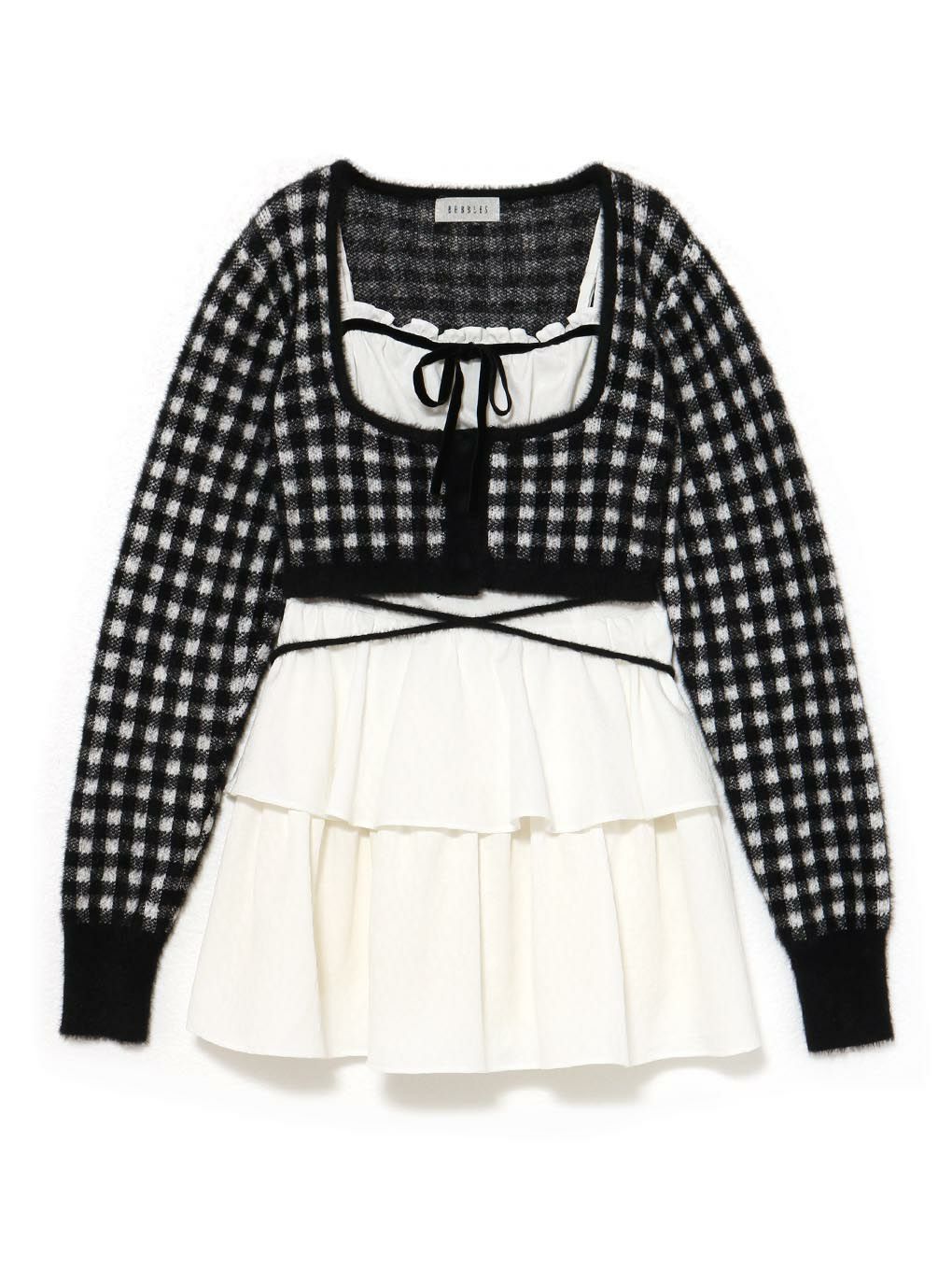 【BUBBLES】レイヤードティアードワンピース