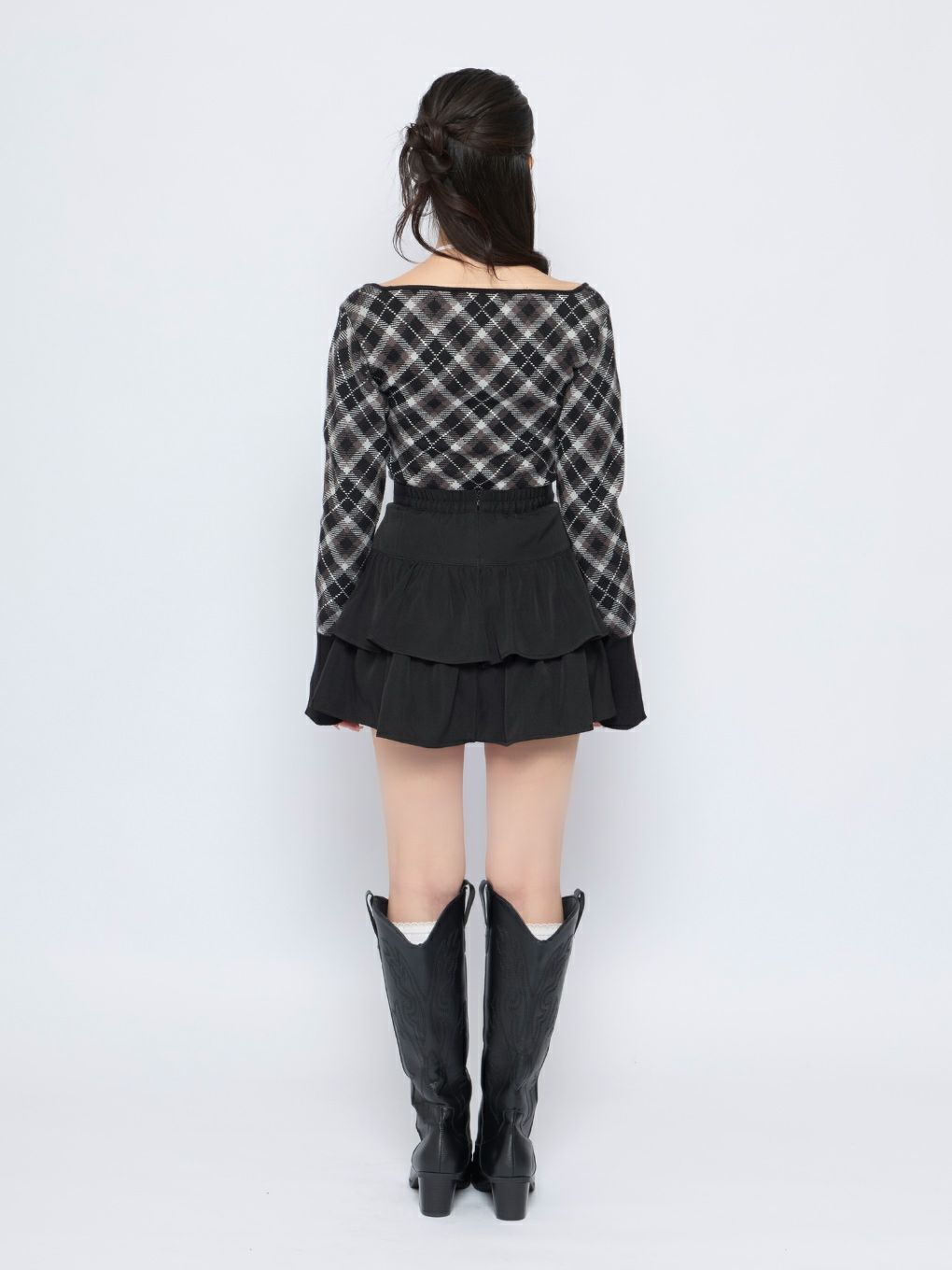 【BUBBLES】レースデコルテニットトップス