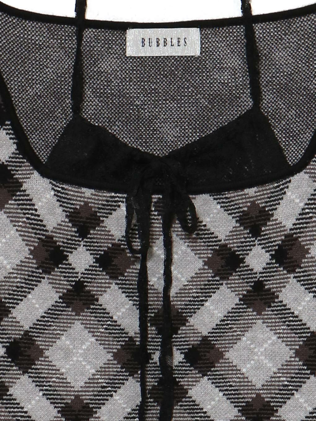 【BUBBLES】レースデコルテニットトップス