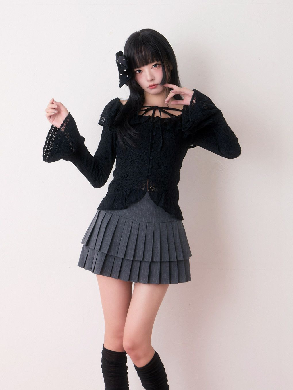 【BUBBLES】フリルレーストップス