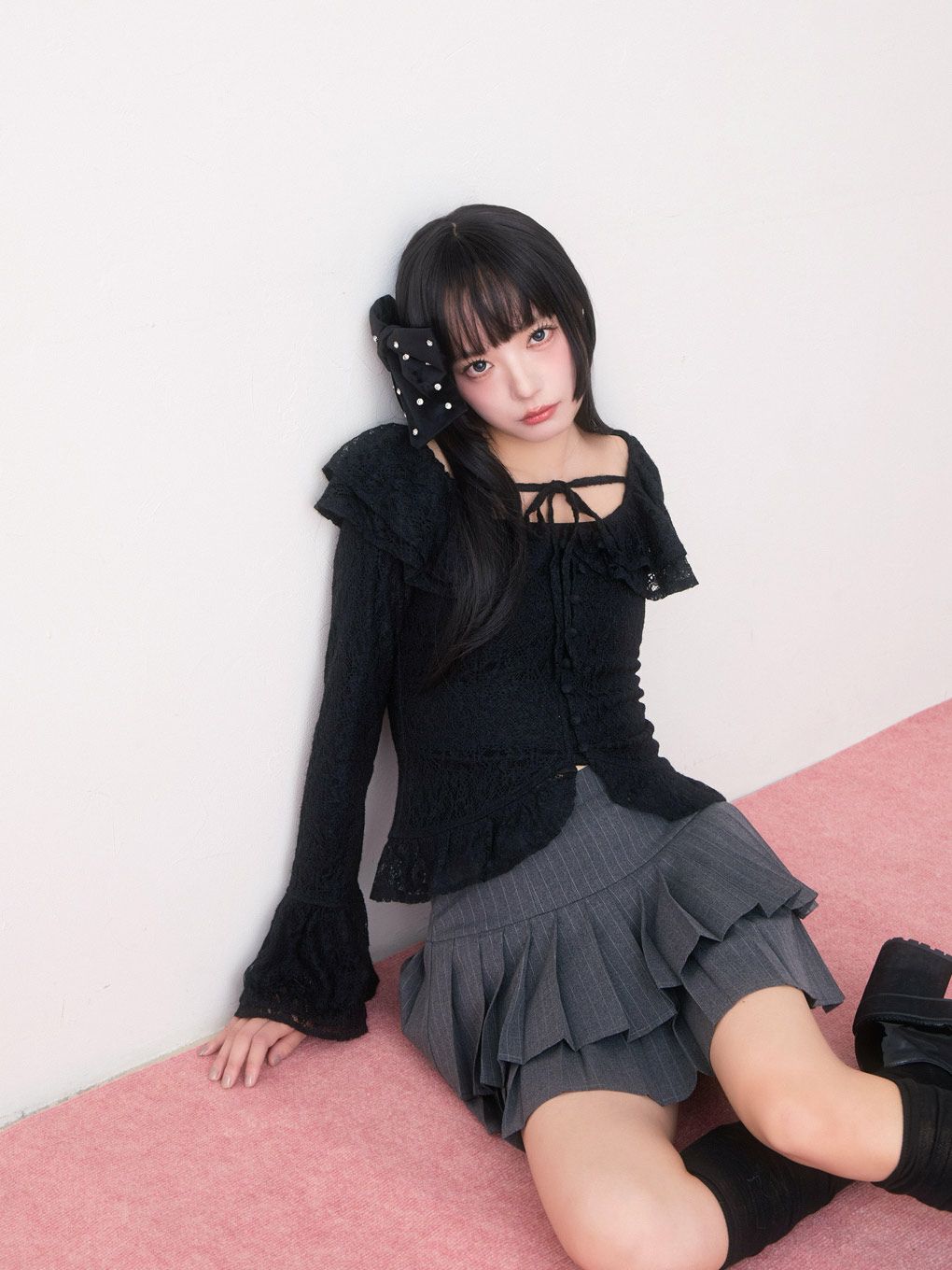 【BUBBLES】フリルレーストップス