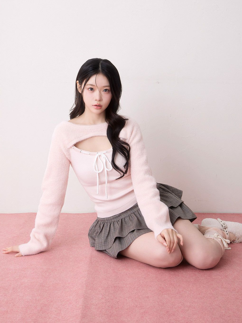 【BUBBLES】リボンニットトップス