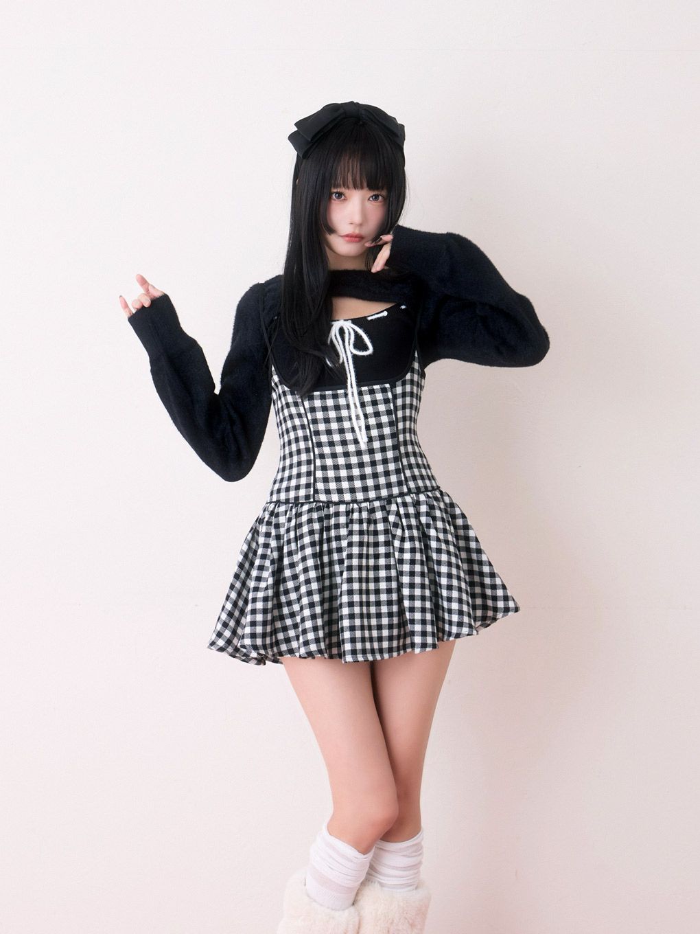 【BUBBLES】リボンニットトップス