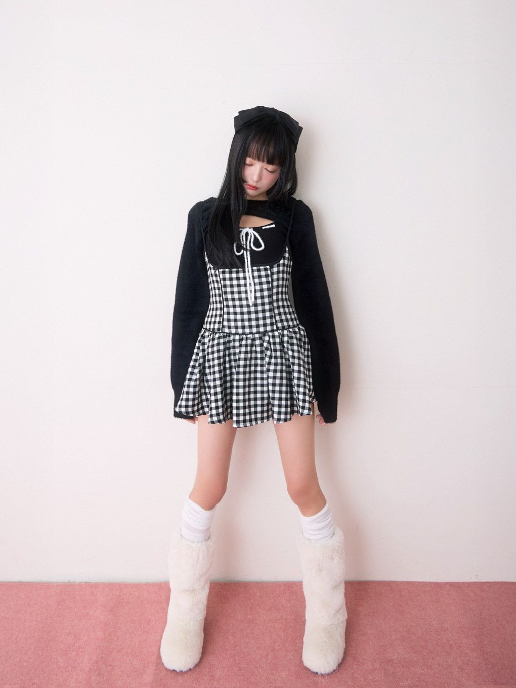 【BUBBLES】リボンニットトップス