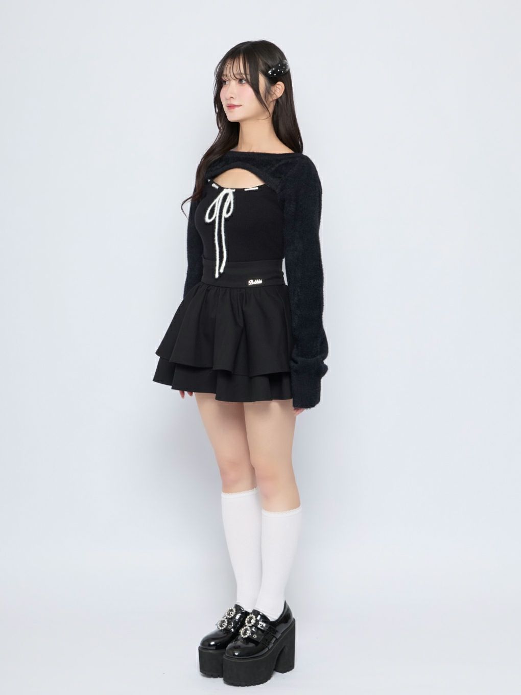 【BUBBLES】リボンニットトップス