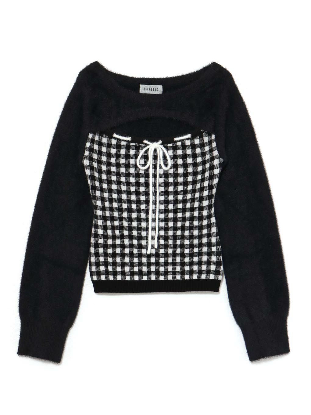 【BUBBLES】リボンニットトップス