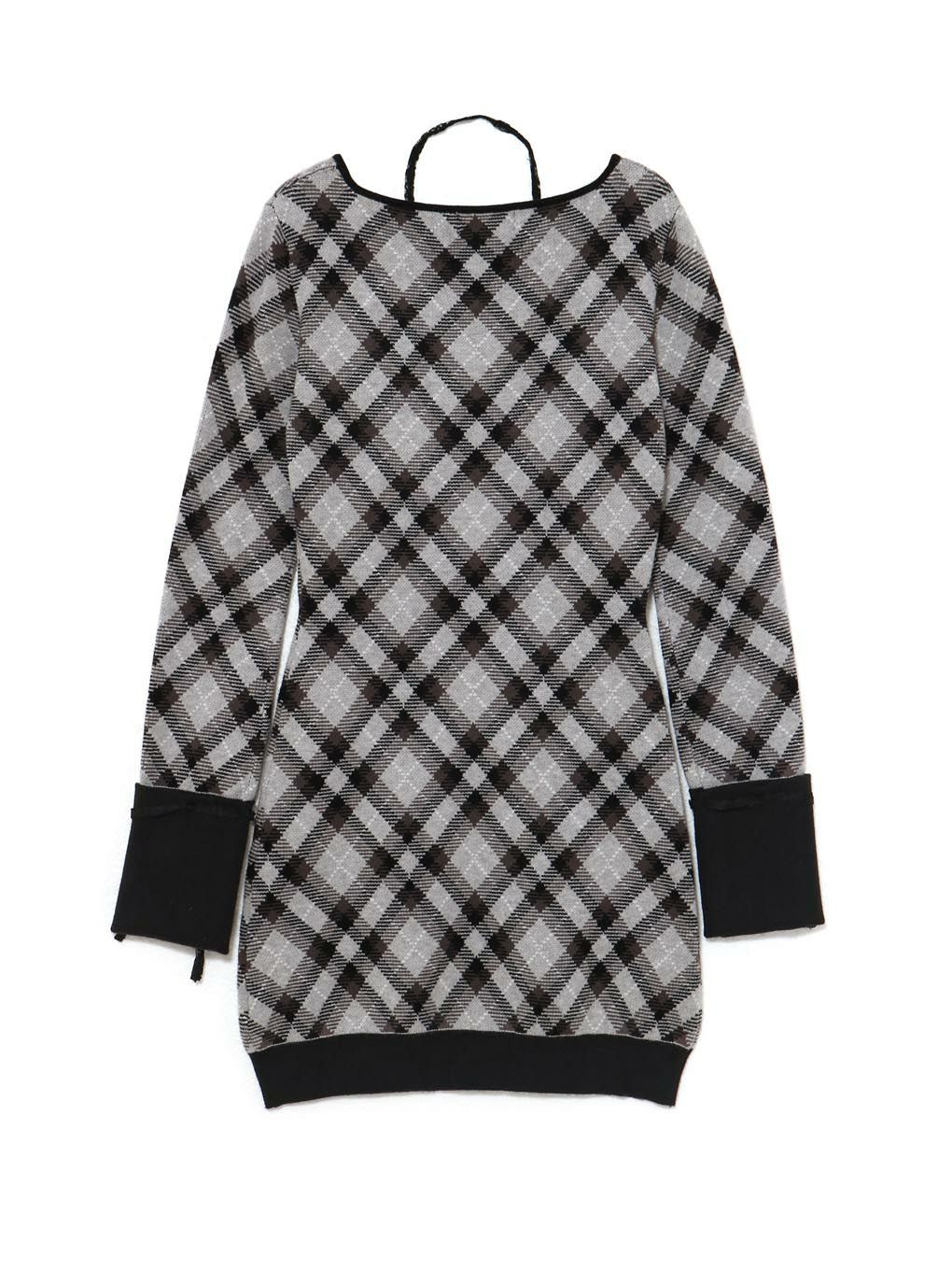 【BUBBLES】レースデコルテニットワンピース