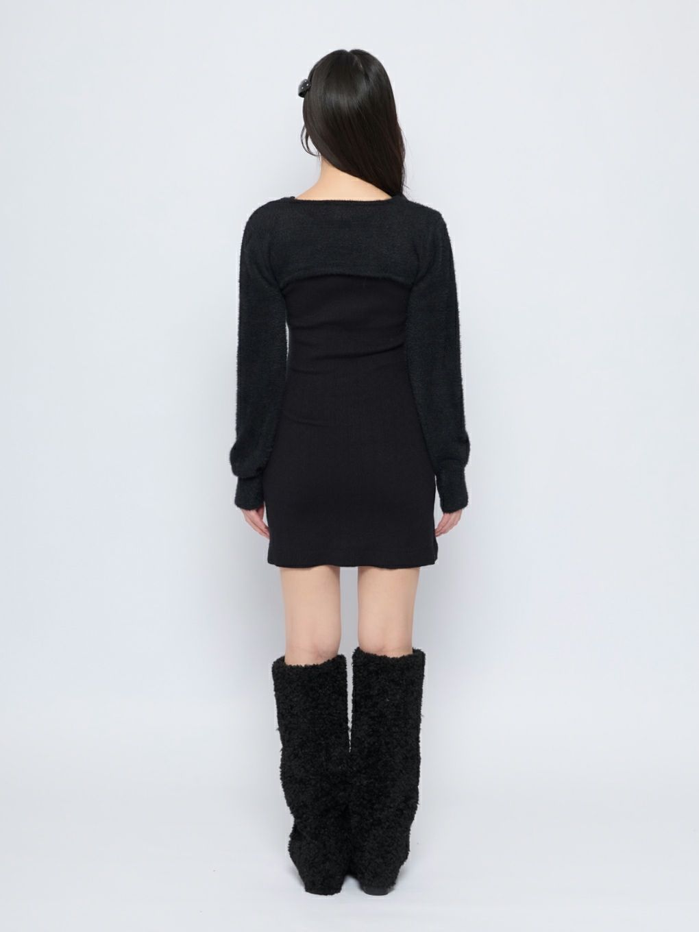 【BUBBLES】ガーリーレイヤードニットワンピース