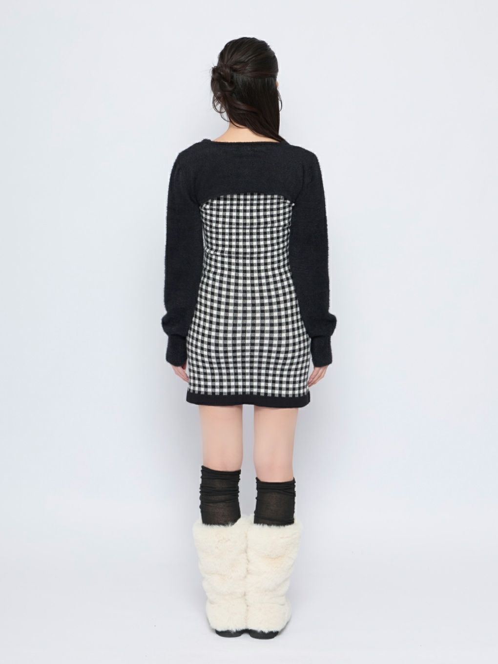 【BUBBLES】ガーリーレイヤードニットワンピース