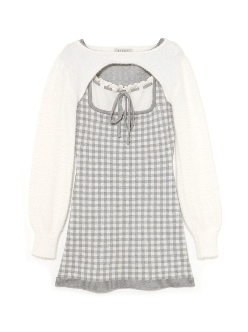 BUBBLES】ガーリーレイヤードニットワンピース | sparkling mall