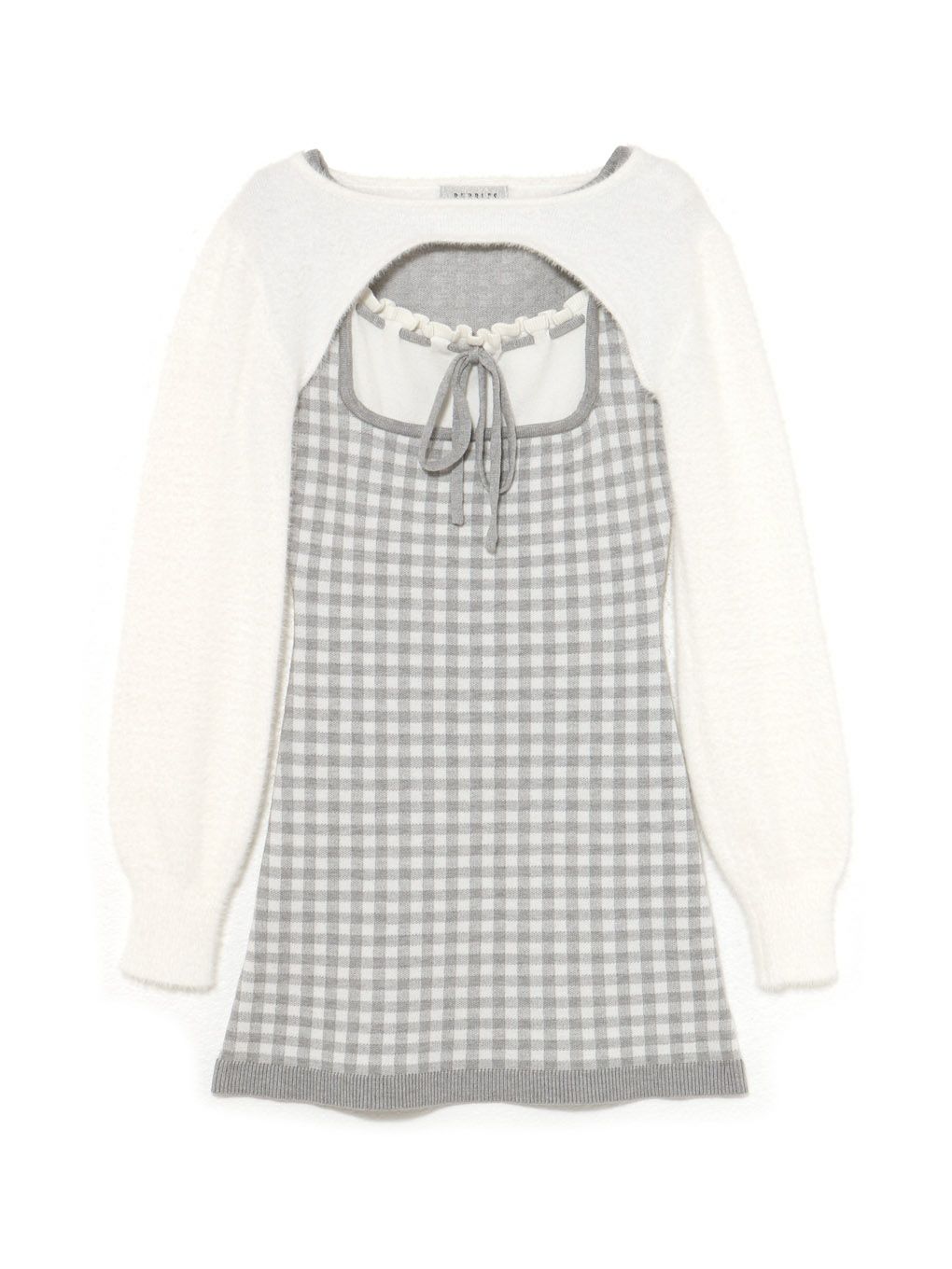 【BUBBLES】ガーリーレイヤードニットワンピース