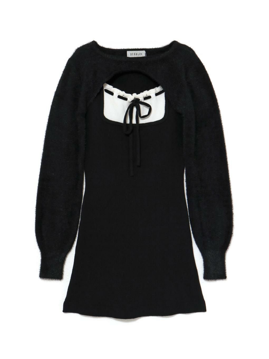 【BUBBLES】ガーリーレイヤードニットワンピース