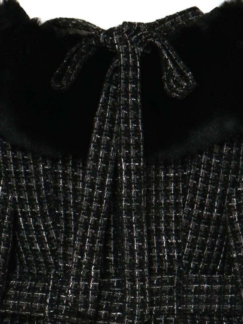 BUBBLES】ファーオフショルツイードワンピース | sparkling mall