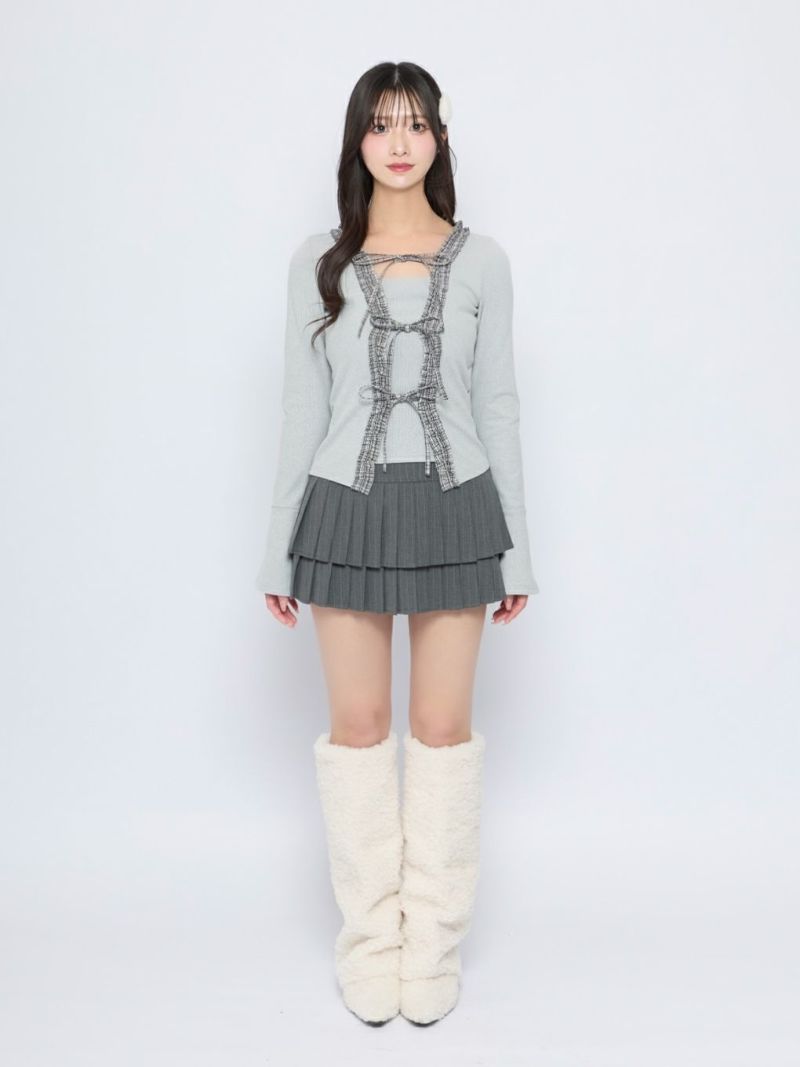 BUBBLES】チェックフリルトップス | sparkling mall online store