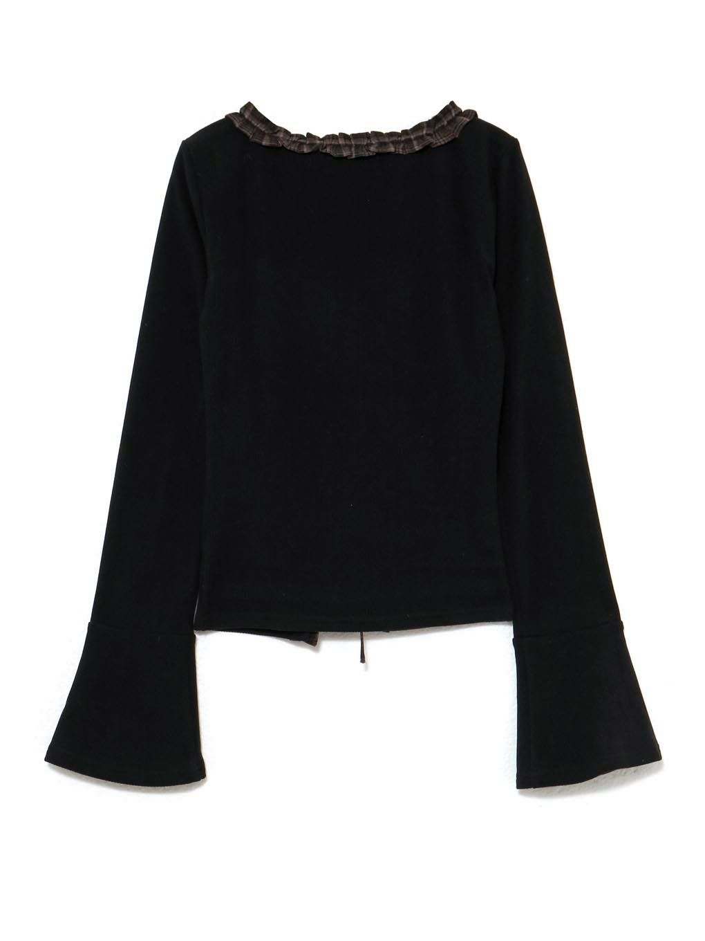 【BUBBLES】チェックフリルトップス