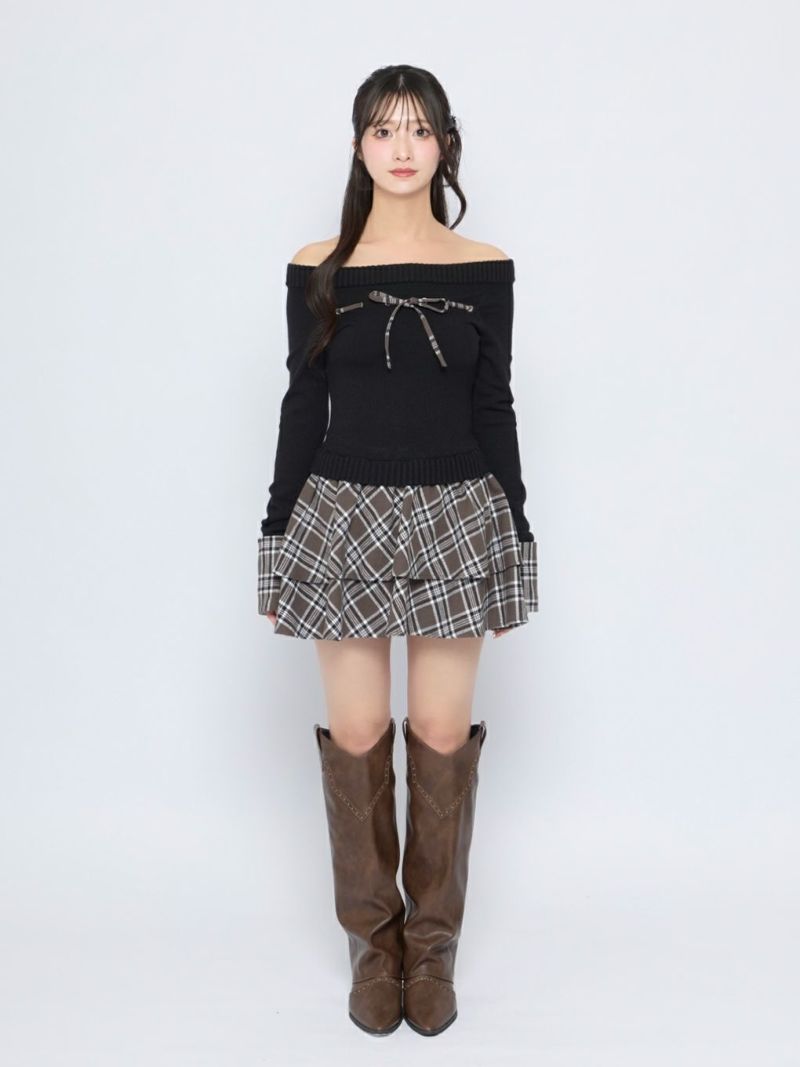 BUBBLES】チェックリボンワンピース | sparkling mall online store