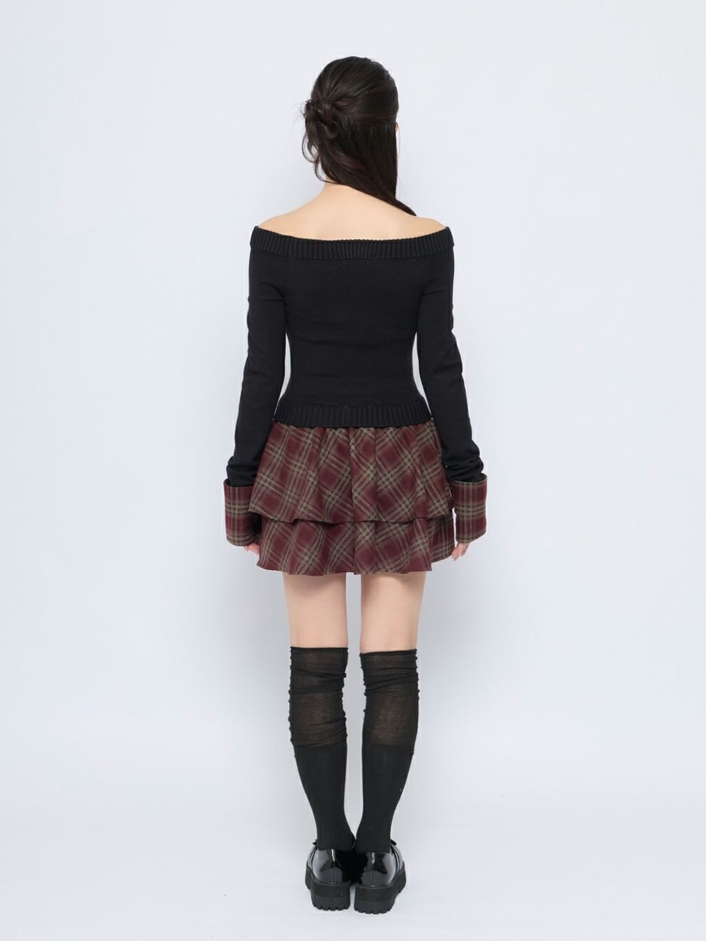 【BUBBLES】チェックリボンワンピース