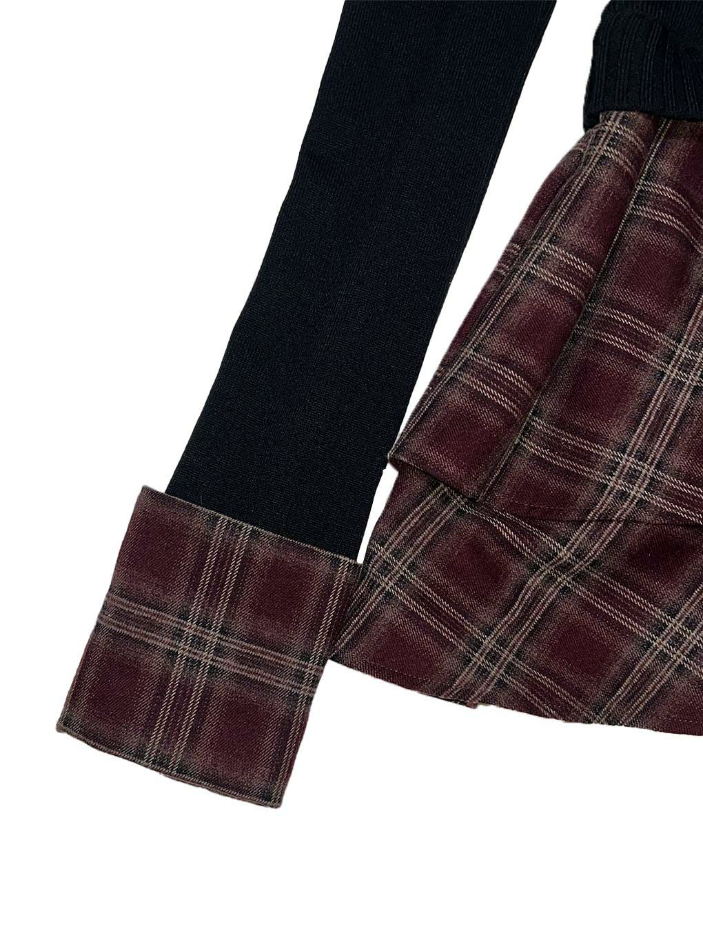 【BUBBLES】チェックリボンワンピース