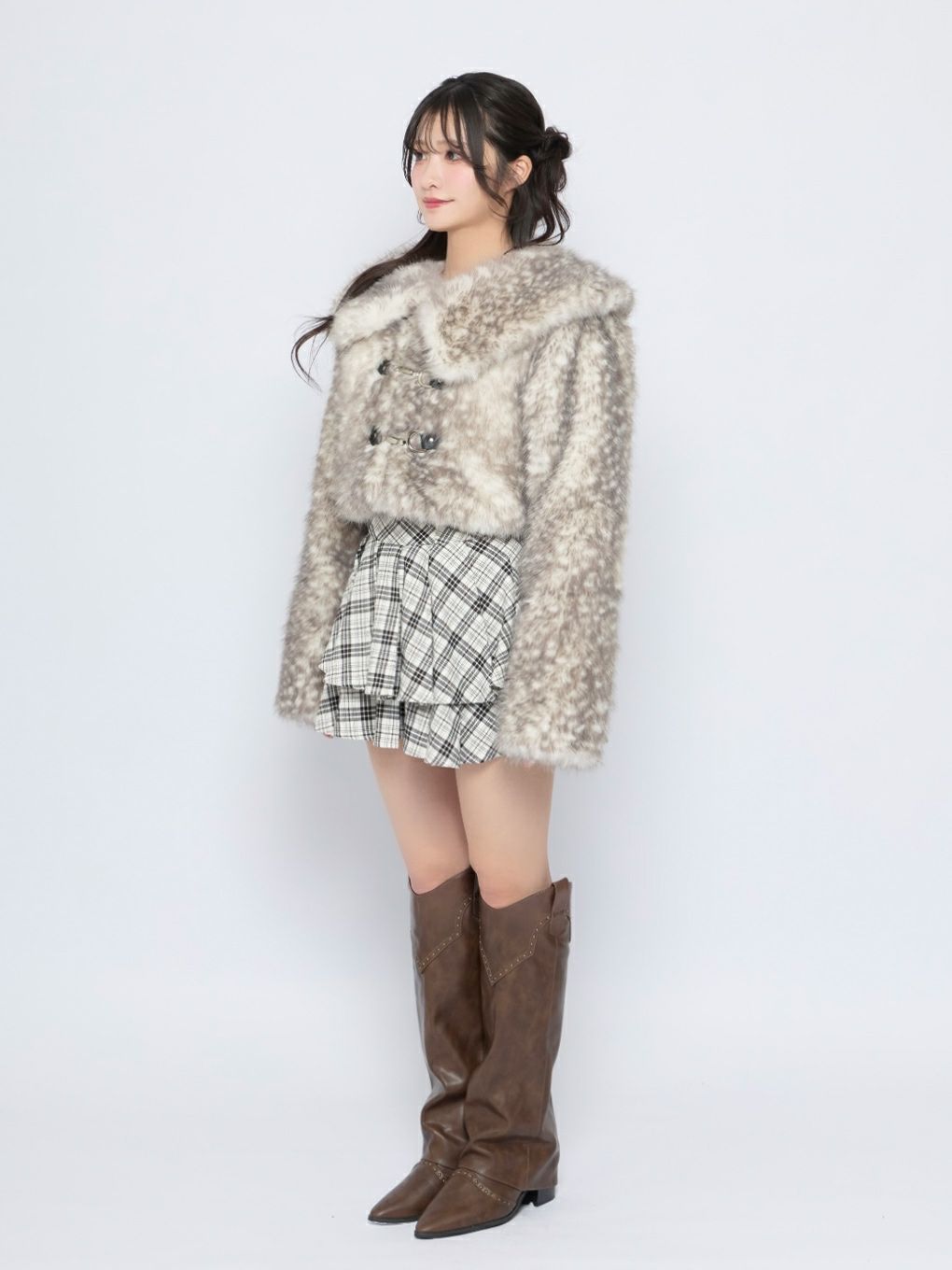 【BUBBLES】中綿ショートファーコート