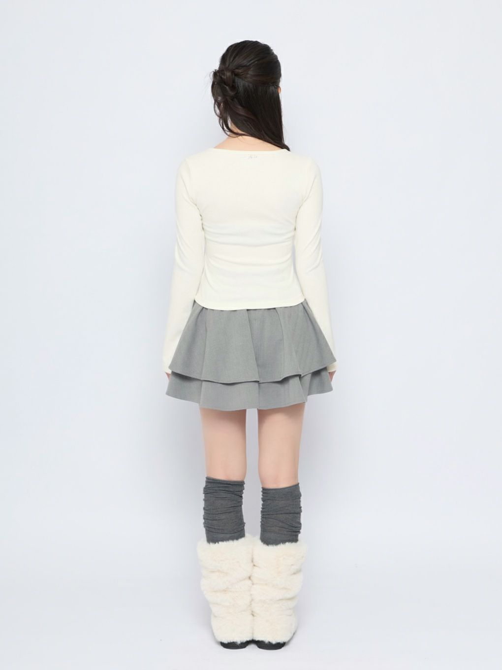 【BUBBLES】レイヤードリブトップス