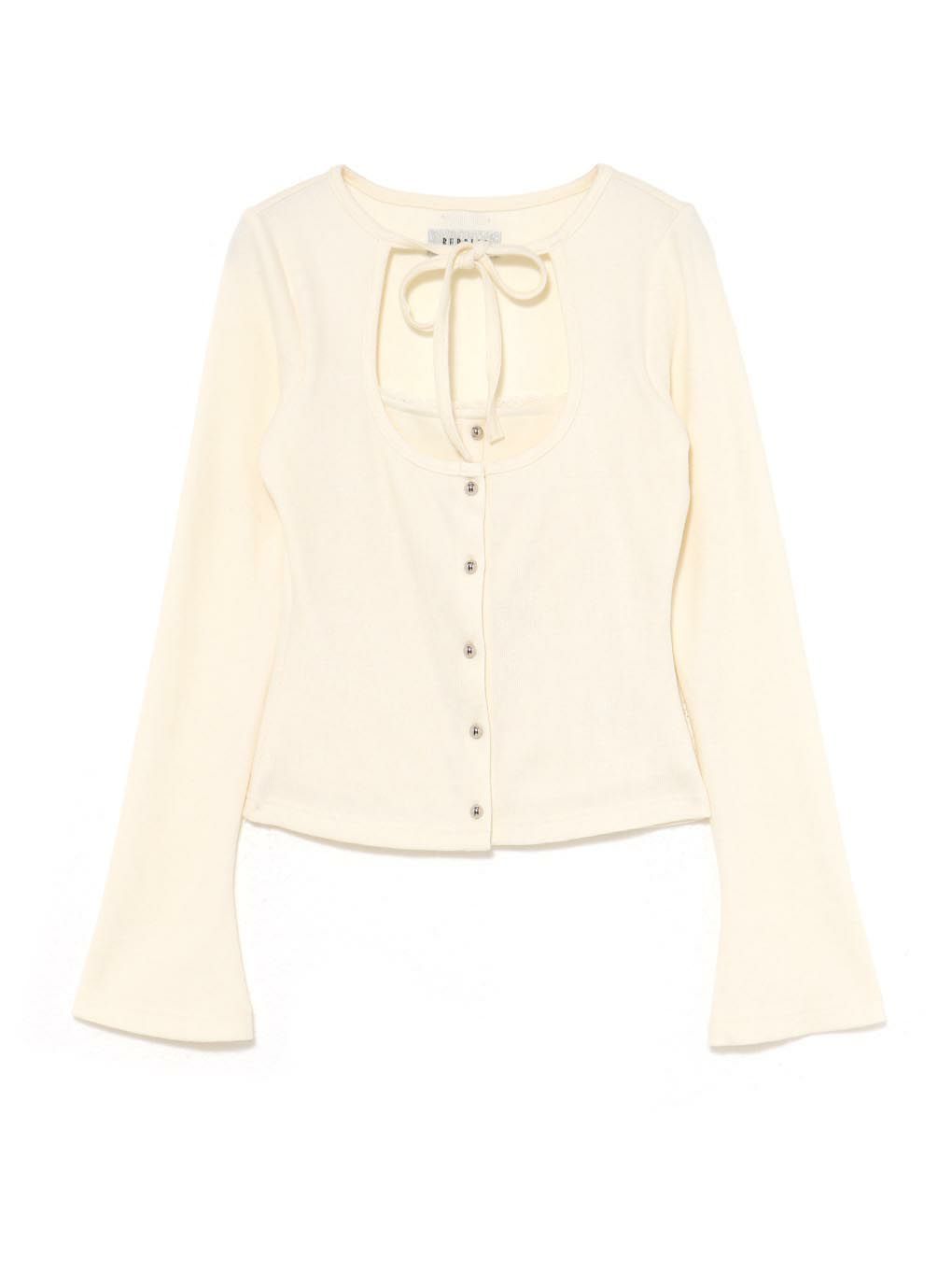 【BUBBLES】レイヤードリブトップス