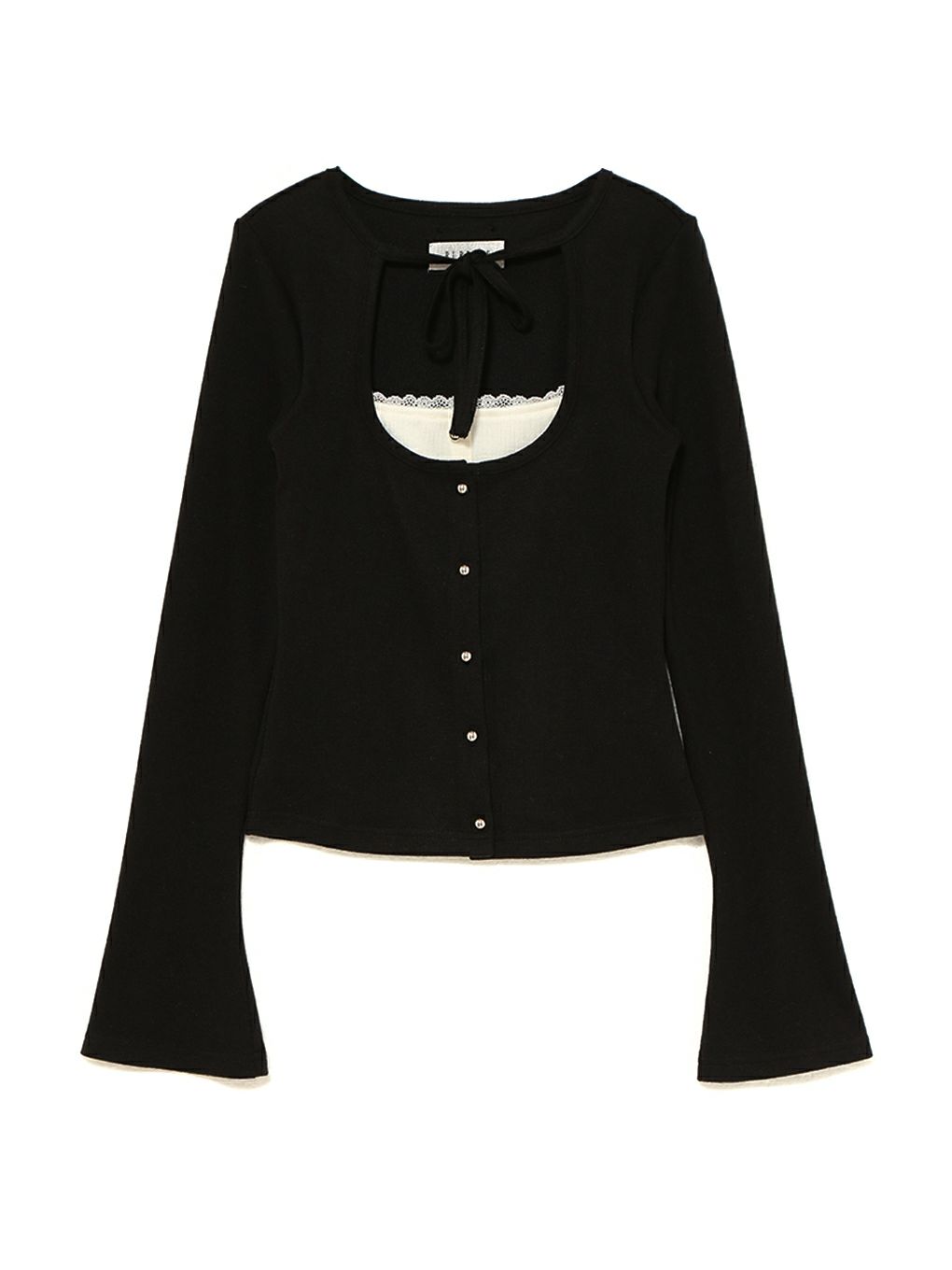 【BUBBLES】レイヤードリブトップス