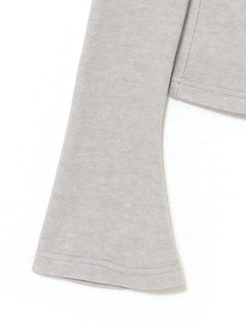 BUBBLES レイヤードリブトップス グレー BUBBLES】レイヤードリブトップス | sparkling mall online store