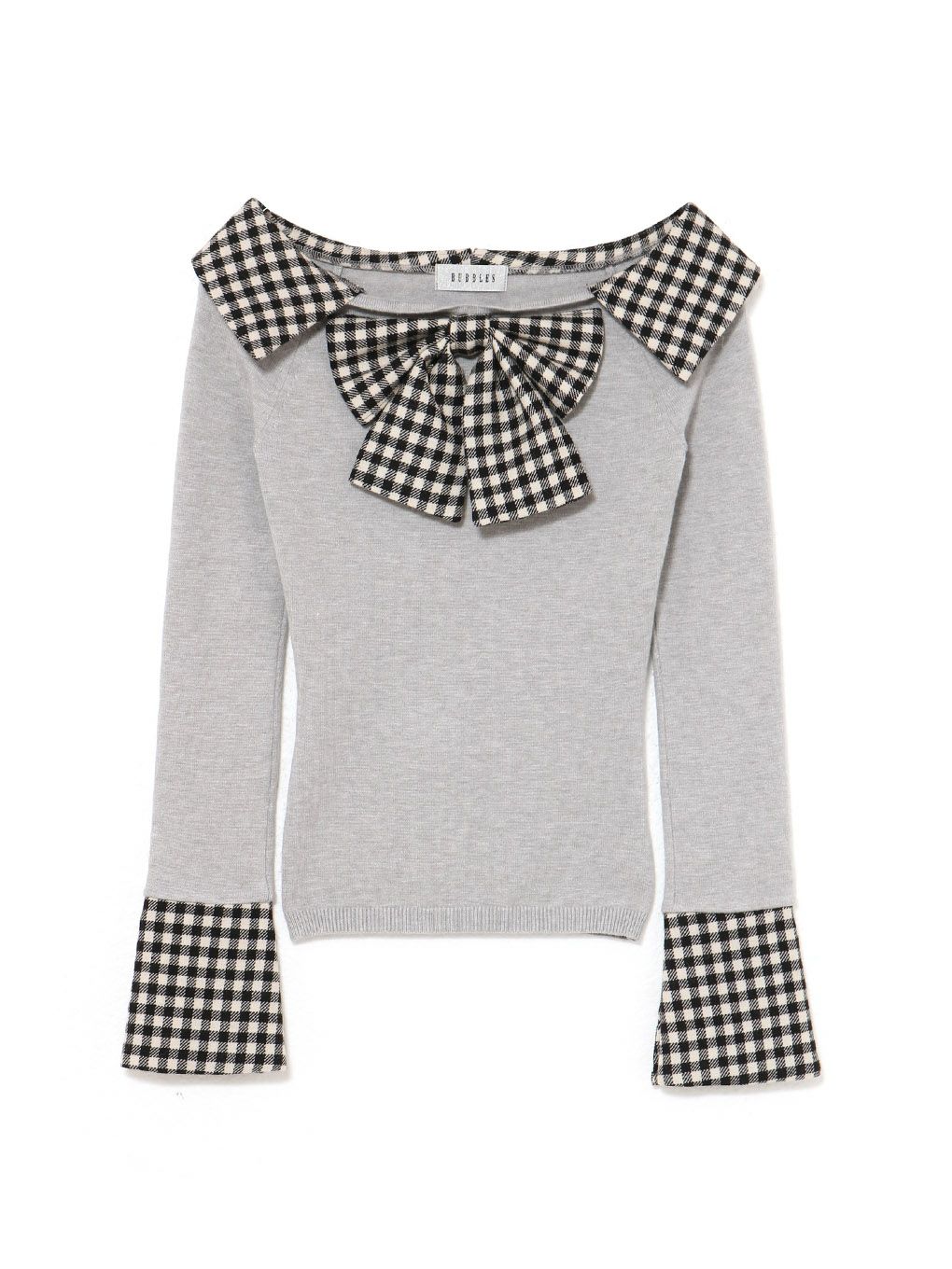 【BUBBLES】リボンシャギーニットトップス