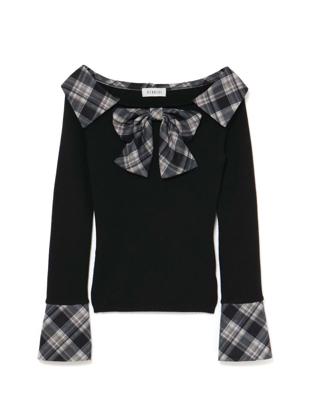 【BUBBLES】リボンシャギーニットトップス