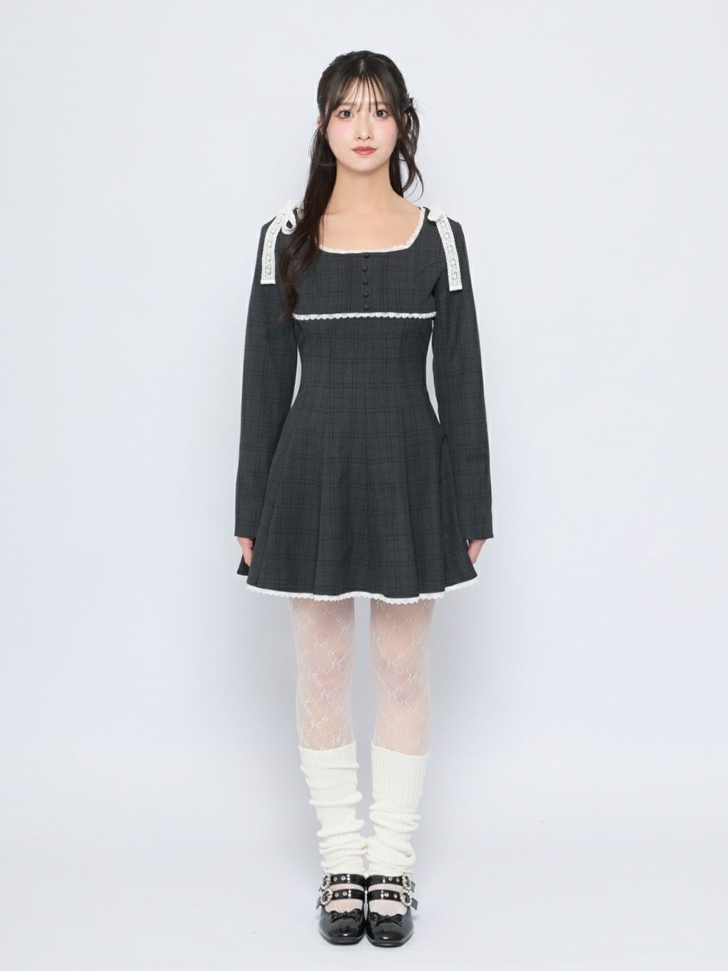 【BUBBLES】タイニーリボンフレアワンピース