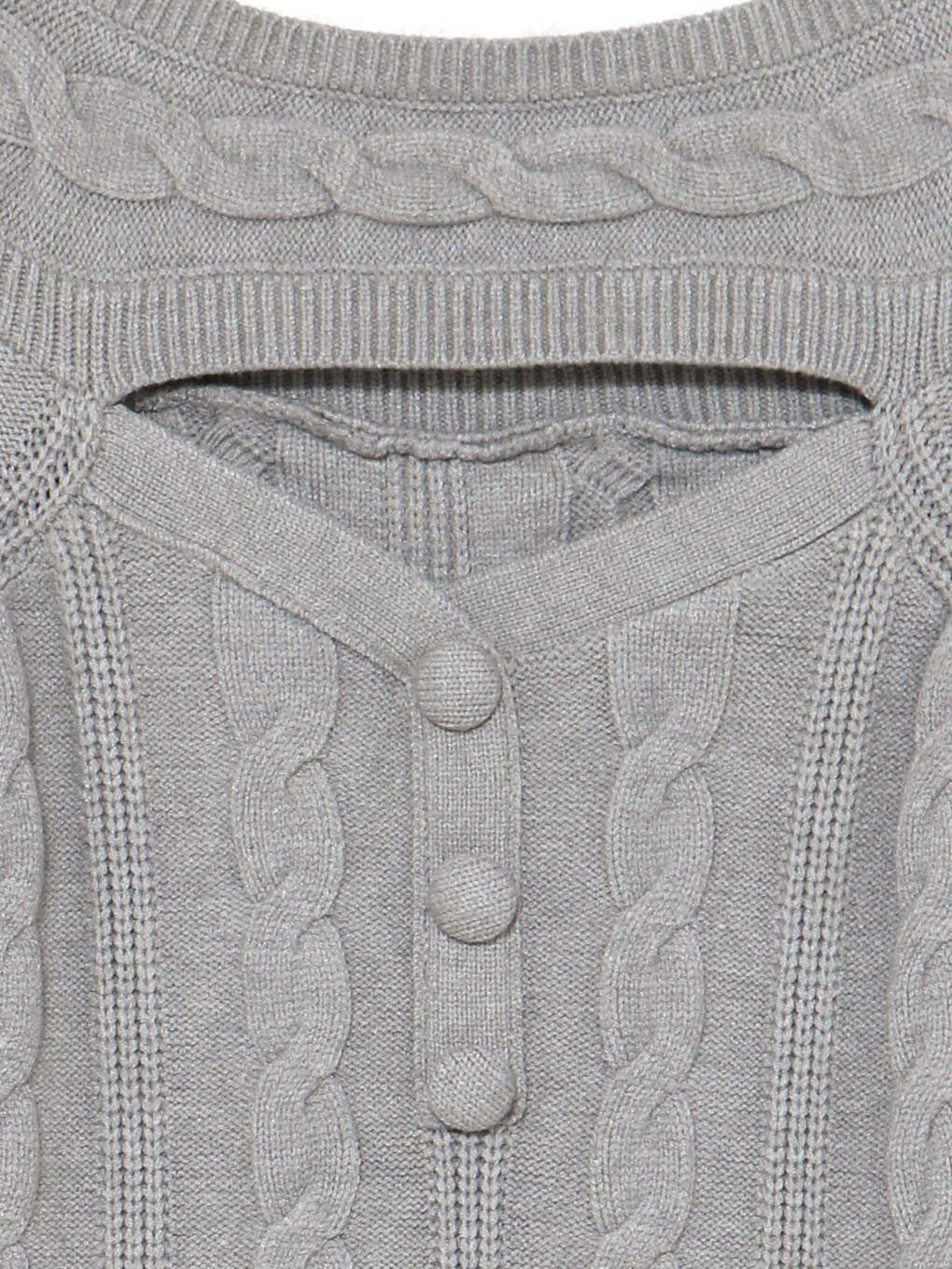 【BUBBLES】オープンネックケーブルワンピース